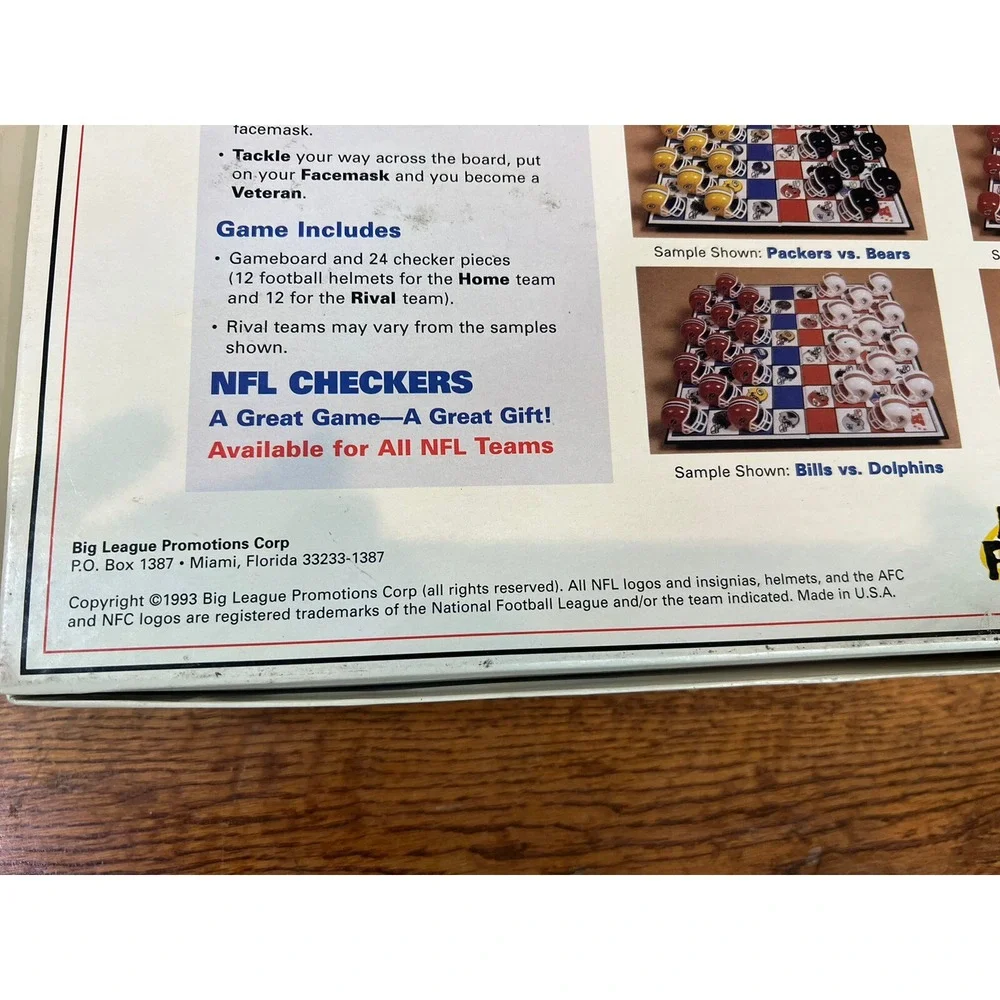 1993 BIG LEAGUE PROMOTIONS NFL‎ 49ERS VS COWBOYS CHECKERS OFFICIAL LICENSED NIB